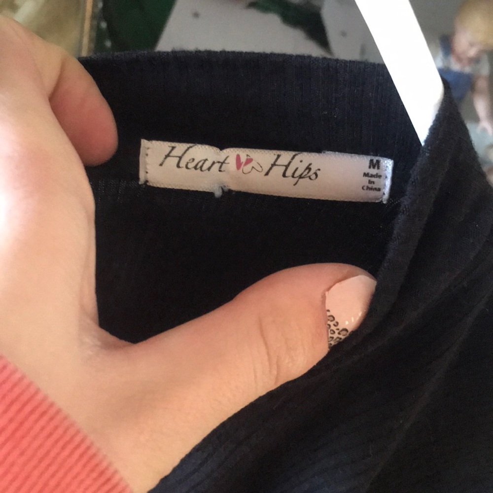 Longer but cropped shirt